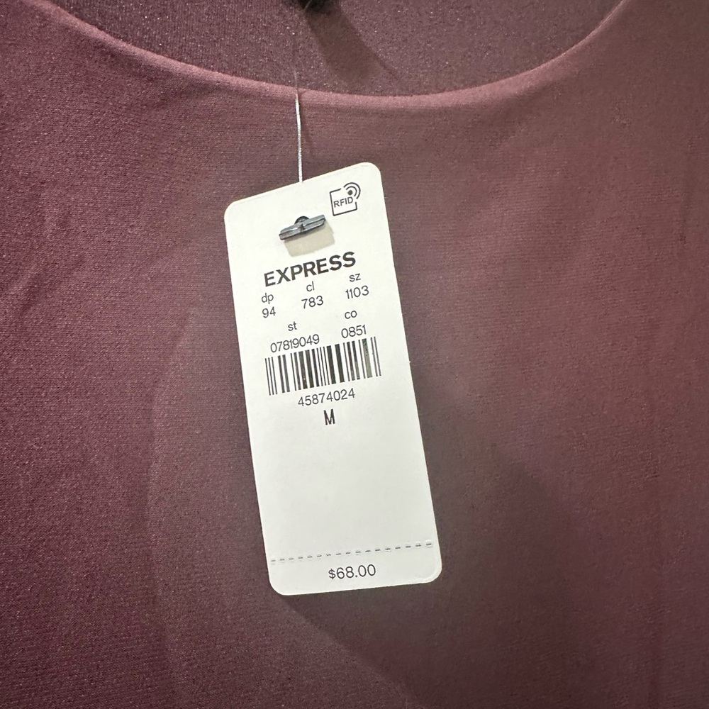 Express Elegant Purple Draped Dress - Size Medium - Picture 5 of 10
